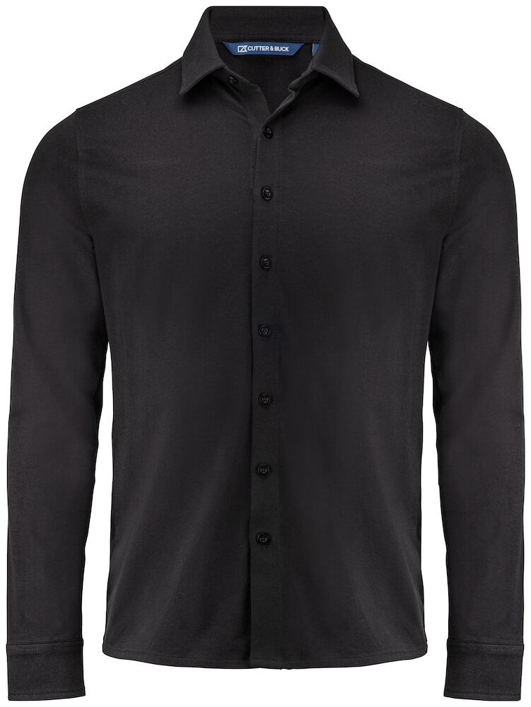 Cutter & Buck - Hedley Stretch Shirt Heren Zwart L