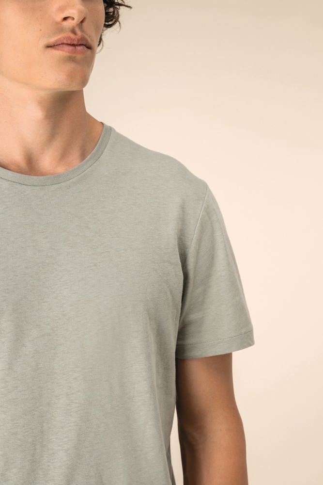 SP325 - Ecologisch uniseks T-shirt in biokatoen en linnen