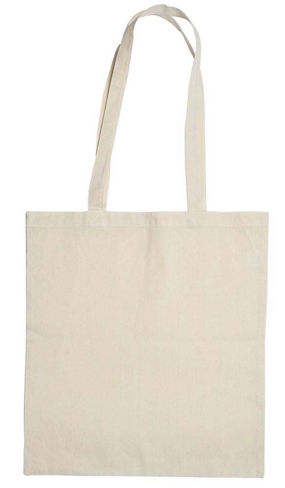 Biologisch katoenen tas met lange hengsels, 135 gr/m² Biologisch katoenen tas met lange hengsels, 135 gr/m²
