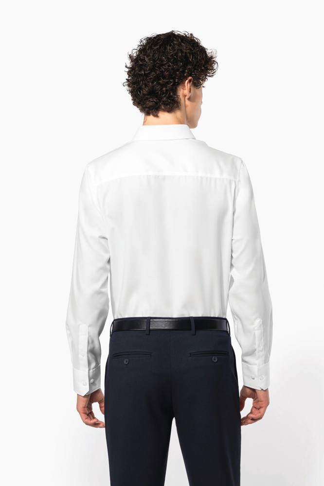 K522C - Getailleerd heren non-iron overhemd lange mouwen