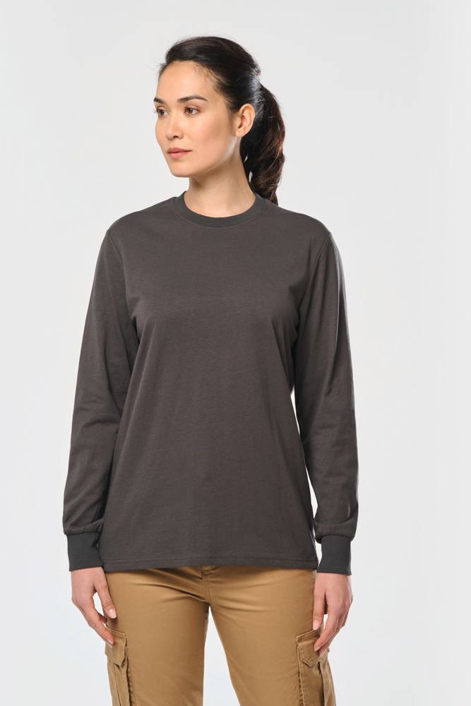 WK303CX - Ecologisch uniseks T-shirt met lange mouwen