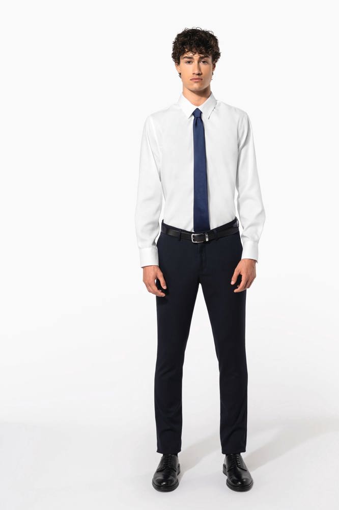 K522C - Getailleerd heren non-iron overhemd lange mouwen