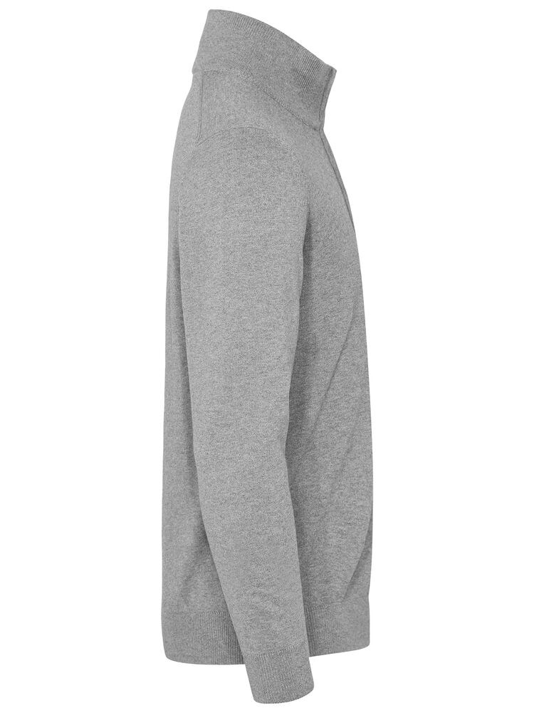 Cutter & Buck - Oakville Half Zip Sweater Heren Grijs Mélange M Cutter & Buck - Oakville Half Zip Sweater Heren Grijs Mélange M